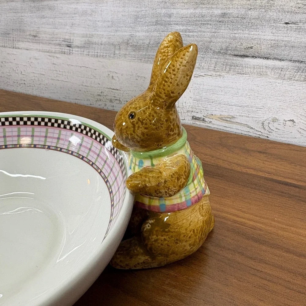 Debbie‎ Mumm Sakura Spring is in the Air Bunny Nibbler Bowl 1990's